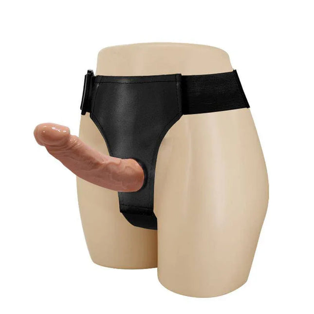 Realistic Double Harness with two-dildo design for couples' shared pleasure and intimate connection.