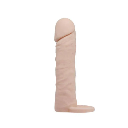 Realistic Penis Sleeve Medium Flesh in lifelike flesh tone with authentic contours, designed for enhanced intimate experience and quality.