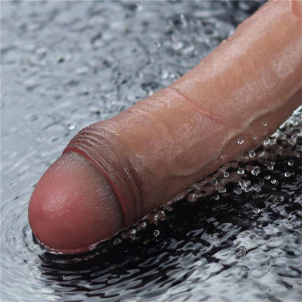 REALISTIC Vibe 11 USB silicone vibrator in water showcasing lifelike design with premium material.