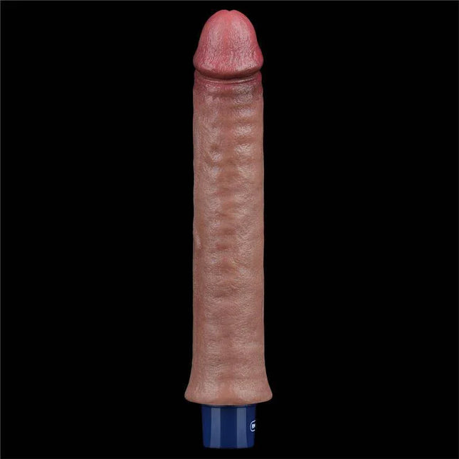 Realistic Vibe 9.5 USB silicone vibrator with lifelike design and discreet operation for authentic satisfaction.