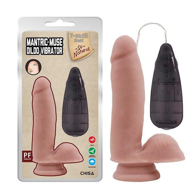 Realistic Vibrating Dildo with Remote Control featuring dual-density TPE material for lifelike feel and versatile functionality.