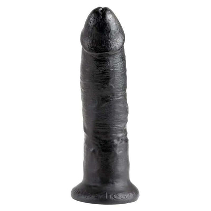 Reaslitic Dildo 9 with lifelike veins and suction cup base for hands-free play