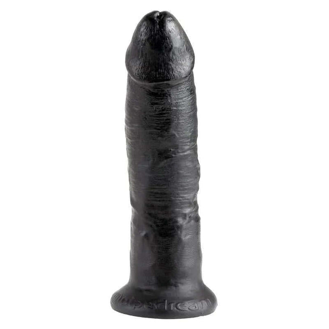 Reaslitic Dildo 9 with lifelike veins and suction cup base for hands-free play