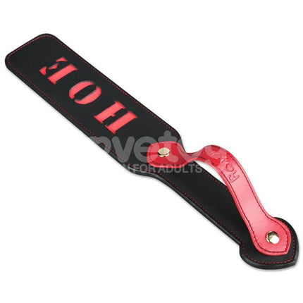 Rebellion Reign Paddle HOE 15 with double-sided HOE cut-out design in black and red, crafted from durable PU for impact.