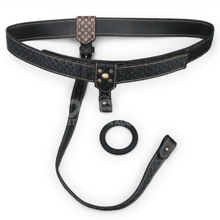 Rebellion Reign Strap-On Harness with durable PU material for comfort and versatility in solo or partner play.