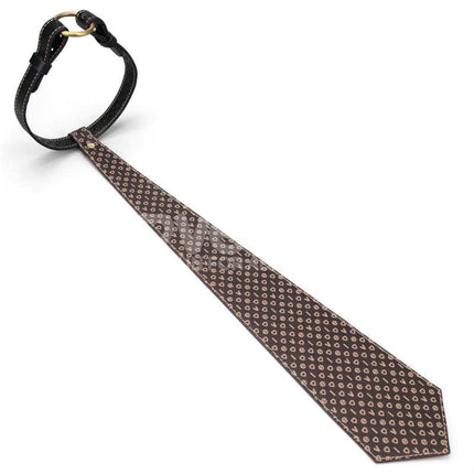 Rebellion Reign Tie Collar made of durable PU material with 19.5-inch length, designed for statement and role-play fashion.