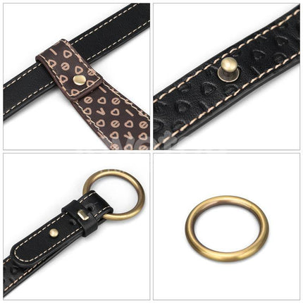 Rebellion Reign Tie Collar with PU material showcasing bold design elements and hardware details.