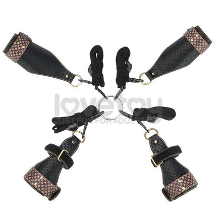 Rebellion Reign Under Mattress Restraint with PU cuffs and nylon straps.