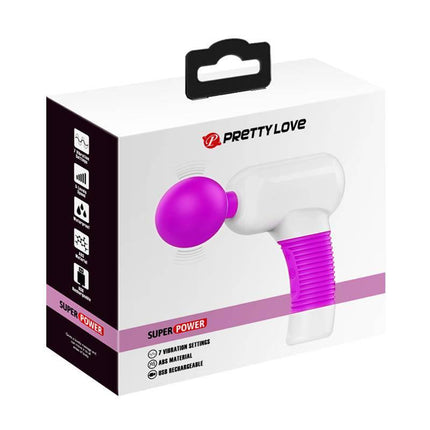 Rechargeable Magic Bun Massager - Personal Vibrator packaging with purple and white design for intimate massage and personal use.