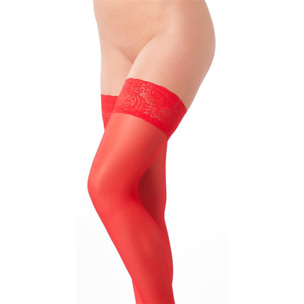 Hold up Stockings Red One Size