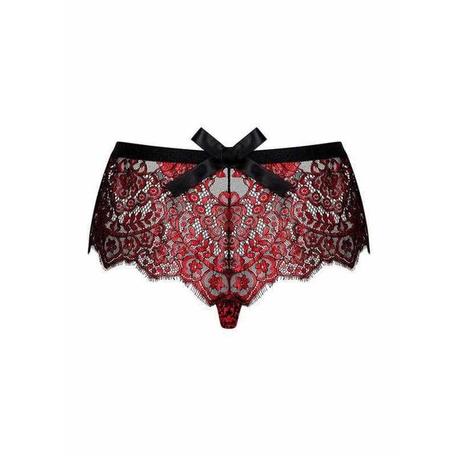 Redessia Lace Panties with floral lace and black bow detail