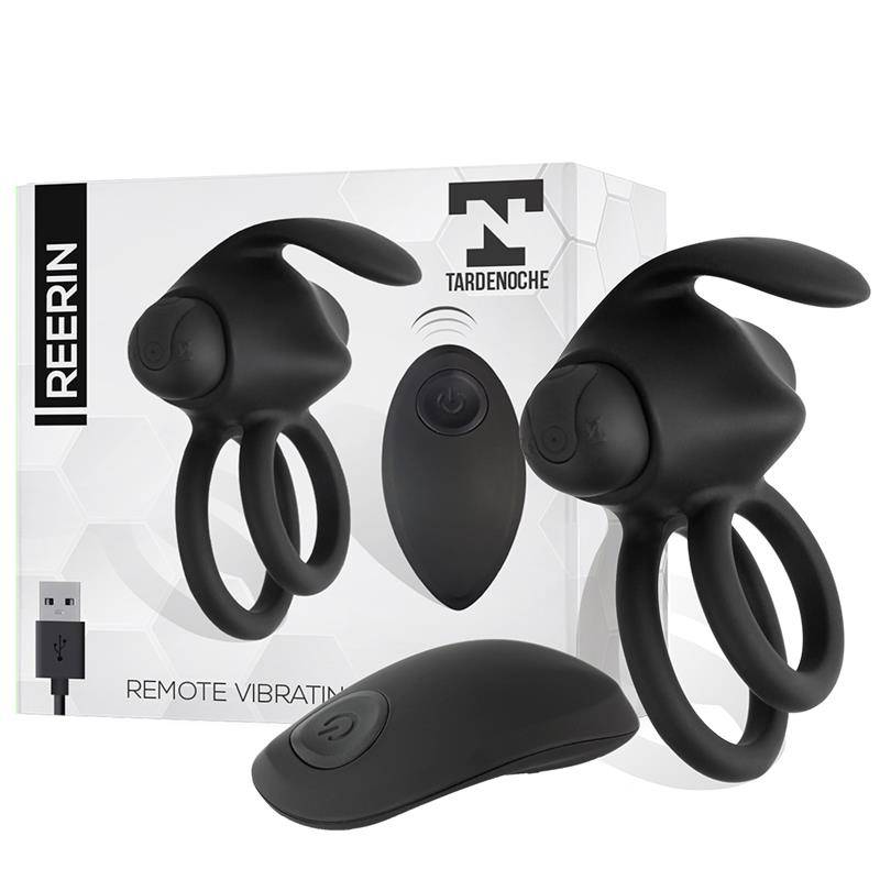 Reerin Dual Vibrating Ring USB Remote Control USB Silicone - secretsextoys.store