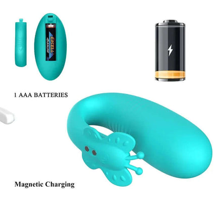 Remi Stimulator with Vibration and Thrusting featuring AAA battery and magnetic charging