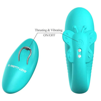 Remi Stimulator with Vibration and Thrusting, features ergonomic design and remote control for precise stimulation