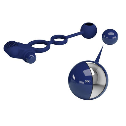 Remington Double Vibrating Cock Ring with dual-ring design for enhanced stamina and multi-sensory stimulation featuring 10 vibration functions.