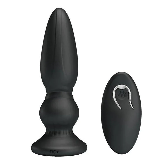 Remote Control Prostate Massager with Vibration in body-safe silicone with wireless remote for precise control.