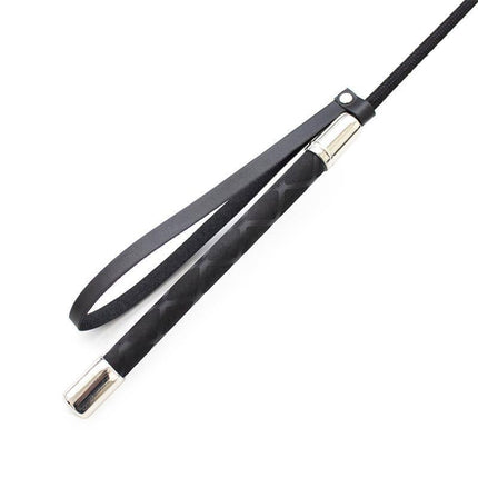 Riding Crop 66 cm from Latetobed BDSM Line with black handle and silver accents, designed for precision and comfort in BDSM play.