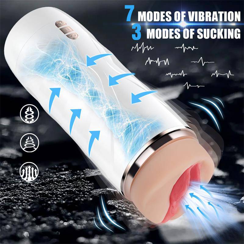 Riley Automatic Male Masturbator Vibration and Suction - secretsextoys.store