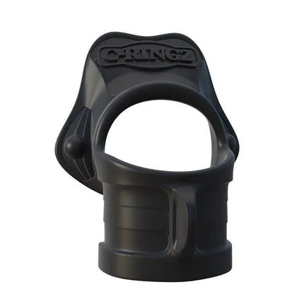 Ring and Ball Stretcher Black made of body-safe Elite Silicone, featuring dual-function design for enhanced performance and comfort.