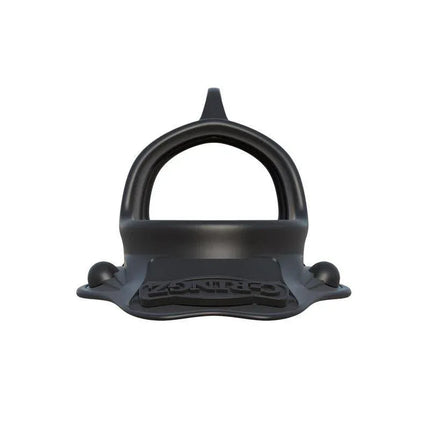 Ring and Ball Stretcher Black made from body-safe silicone in a sleek design, focusing on comfort and safety.