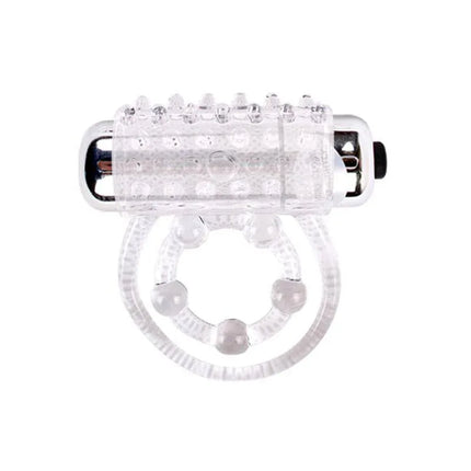 Ring Clear premium vibrating ring for couples, body-safe TPE, clear color