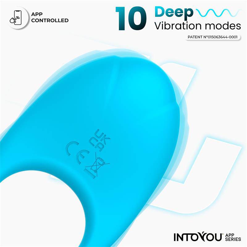Ringo Vibrating Ring with App Unibody Blue - secretsextoys.store