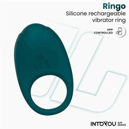 Ringo Vibrating Ring with App Unibody Green for seamless control and shared experiences from Intoyou App Series