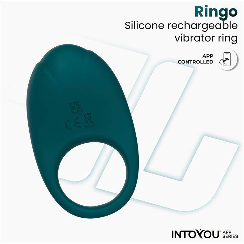 Ringo Vibrating Ring with App Unibody Green - secretsextoys.store