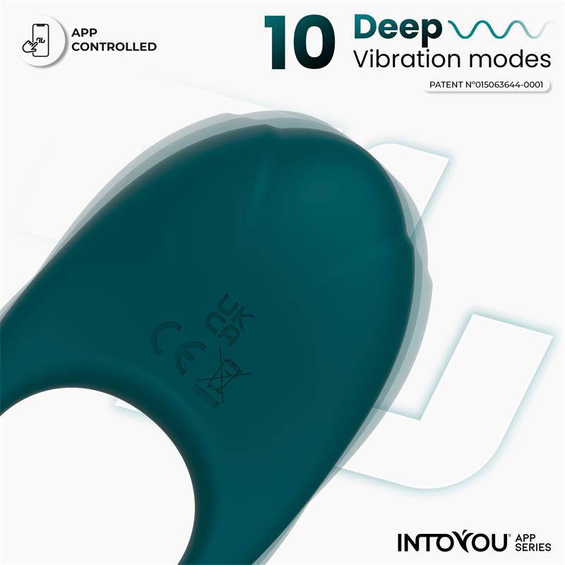 Ringo Vibrating Ring with App Unibody Green - secretsextoys.store