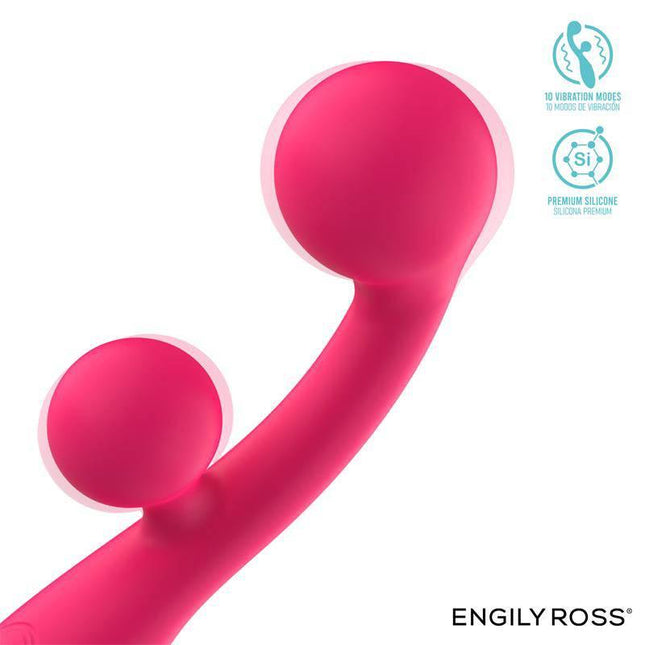 Rollie Vibe with Double Stimulating Ball - premium dual-ball vibrator by Engily Ross with 10 vibration functions, curved design.