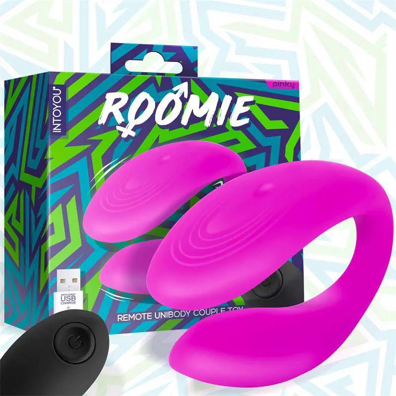 Roomie Couples Vibrator Liquid Silicone Unibody Remote Control USB - secretsextoys.store
