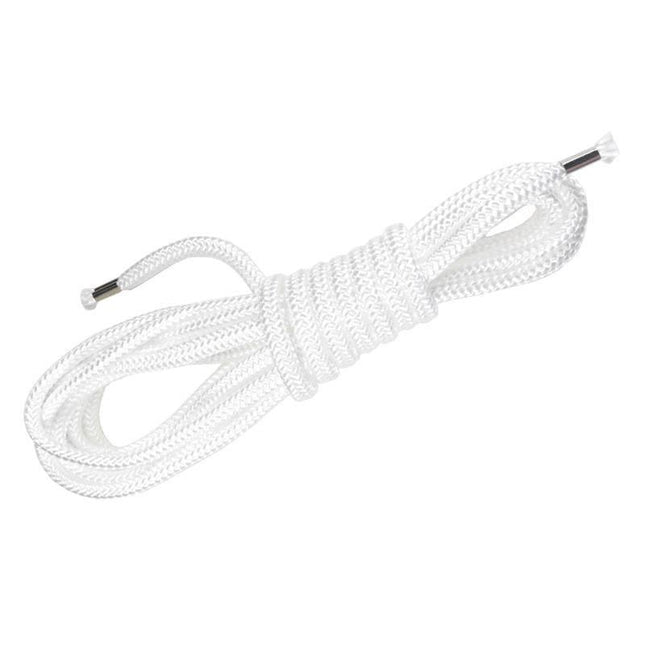 Rope 7 m White, soft nylon bondage rope for Shibari techniques, ideal for beginners; clean design for versatile knot work.