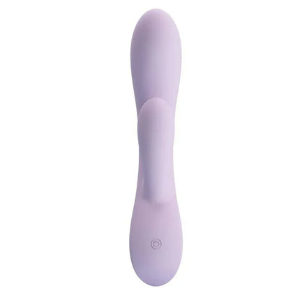 Rosolyn Vibe Liquid Silicone G-spot vibrator and rabbit massager in purple with dual motors and 10 vibration modes