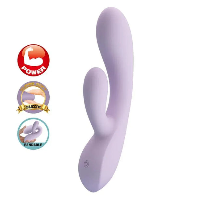 Rosolyn Vibe Liquid Silicone flexible G-spot vibrator with dual motors for versatile stimulation, featuring 10 vibration modes.