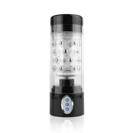 Roto-Bator Ass automated rotating masturbator with clear sleeve and black base for hands-free stimulation