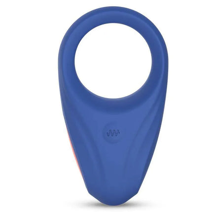 Blue Rring First Penis Ring with Vibration USB Silicone designed for comfort and shared sensations