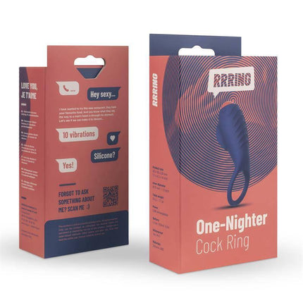 Rring One Nighter Penis Ring with Vibration USB Silicone retail packaging