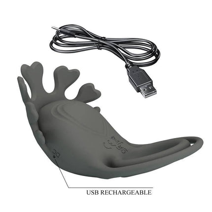 Ruben Vibrating Double Cock Ring with USB charging cable, featuring ergonomic silicone design for enhanced pleasure and comfort.
