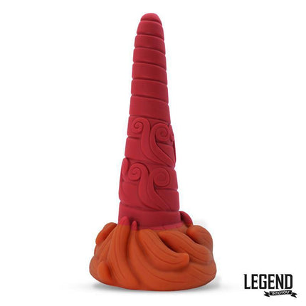 Legend Dildos Rubygon Liquid Silicone Dildo 24,5 cm with unique design and bold colors for extraordinary pleasure.