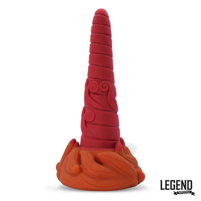 Rubygon Liquid Silicone Dildo 24,5 cm with vibrant colors and unique design, crafted by Lengen Dildos for extraordinary pleasure.
