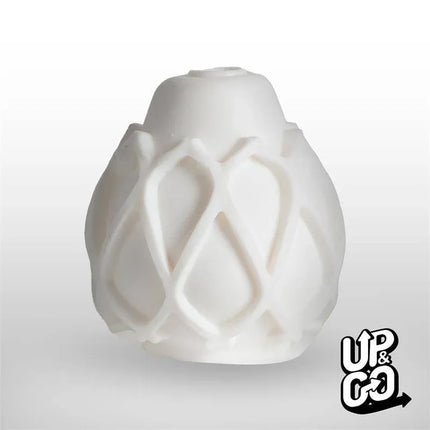 Sally Masturbator Egg in white with elastic texture and discreet design for comfortable and pleasurable solo sessions.