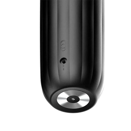 Close-up of Sam Neo Male Masturbator with APP and Interactive System, showcasing sleek design and control features.