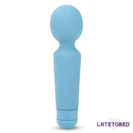 Sander Mini Wand Massage in blue, compact silicone design for versatile stimulation and maximum comfort.