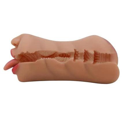 Sarah Masturbator Vagina and Mouth toy with realistic dual-channel design featuring lifelike details for varied stimulation.