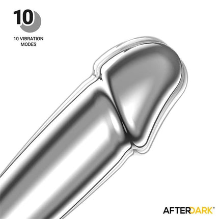 Sarmy Anal Plug with Vibration Magnetic USB Size S in sleek chrome finish with 10 vibration modes for customizable stimulation.