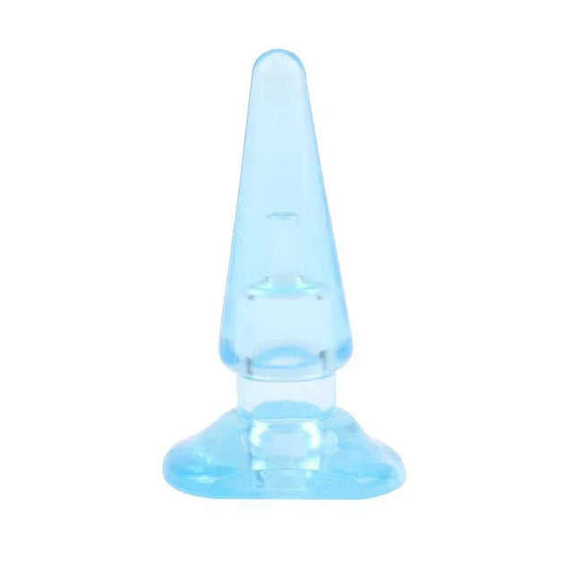 SASSY Anal Plug-Blue 10,4 x 3,2cm made of phthalate-free PVC with optional vibration for versatile play.