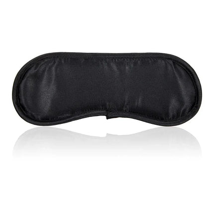 Satin Blindfold Black front view with soft satin material for luxury comfort