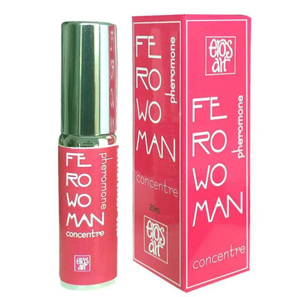 Scentless Pheromones Ferowoman Concentre 20 ml with packaging, enhancing seduction and confidence with natural extracts.