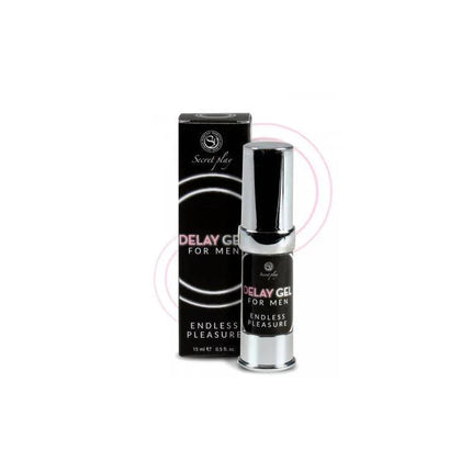 Secret Play Retarding Gel for Man 15 ml bottle and packaging for enhanced intimate experience and delayed orgasm.