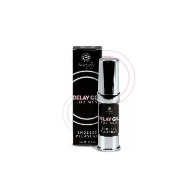 Secret Play Retarding Gel for Man 15 ml bottle and packaging for enhanced intimate experience and delayed orgasm.
